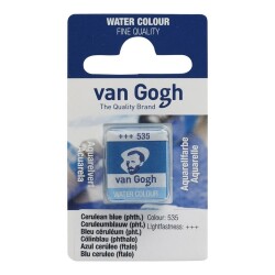 Talens Van Gogh 1/2 Tablet Sulu Boya 535 Cerulean Blue (Phthalo) - 1