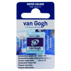 Talens Van Gogh 1/2 Tablet Sulu Boya 592 Quinacridone Purple Red - 1