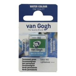 Talens Van Gogh 1/2 Tablet Sulu Boya 662 Permanent Green - 1