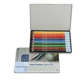 Talens Van Gogh Watercolor Pencil Aquarel Boya 12 Renk Metal Kutu - 1