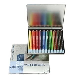 Talens Van Gogh Watercolor Pencil Aquarel Boya 24 Renk Metal Kutu - 1