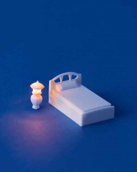 Tek Kişilik Yatak ve Abajur 1/50 1 Adet - Eshel