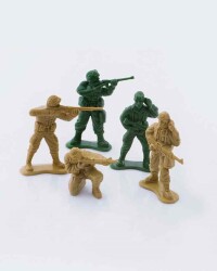Tek Renk Askeri İnsan Figürleri 1/50 4 Adet - Eshel