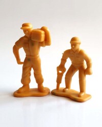 Tek Renk işçi Figürü 1/50 3 Adet - Eshel