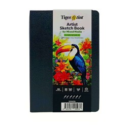 Tigertint Sketch Book Mixed Media Çok Amaçlı Sanatsal Defter Soft Kapak 140 gr A5 80 yp Siyah - 1