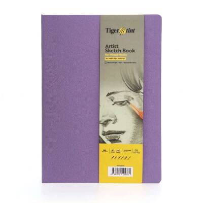 Tigertint Sketch Book Sert Kapaklı Eskiz Defteri 140 gr A4 80 yp Lila - 1