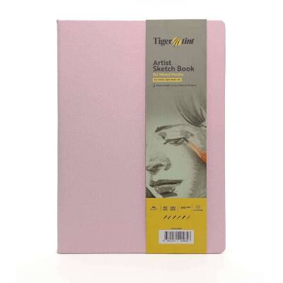 Tigertint Sketch Book Sert Kapaklı Eskiz Defteri 140 gr A4 80 yp Şeker Pembe - 1
