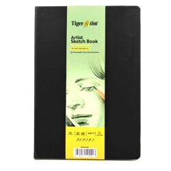 Tigertint Sketch Book Sert Kapaklı Eskiz Defteri 140 gr A4 80 yp Siyah - 1