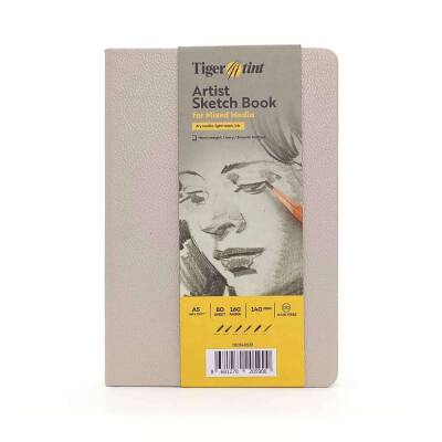 Tigertint Sketch Book Sert Kapaklı Eskiz Defteri 140 gr A5 80 yp Bej - 1