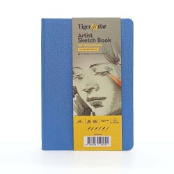 Tigertint Sketch Book Sert Kapaklı Eskiz Defteri 140 gr A5 80 yp Gök Mavi - 1