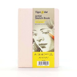 Tigertint Sketch Book Sert Kapaklı Eskiz Defteri 140 gr A5 80 yp Pudra Pembe - 1
