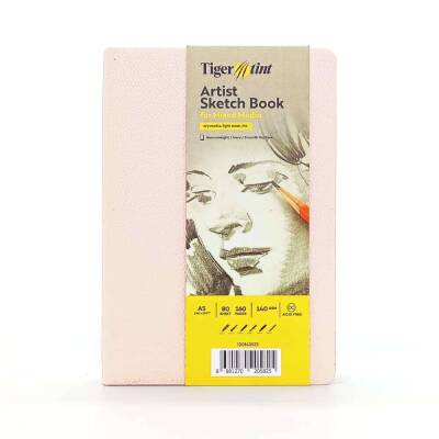 Tigertint Sketch Book Sert Kapaklı Eskiz Defteri 140 gr A5 80 yp Pudra Pembe - 1