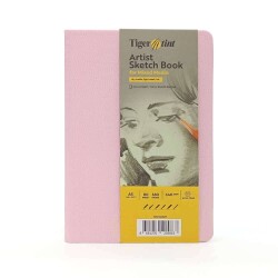 Tigertint Sketch Book Sert Kapaklı Eskiz Defteri 140 gr A5 80 yp Şeker Pembe - 1