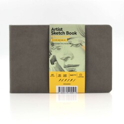 Tigertint Sketch Book Sert Kapaklı Eskiz Defteri 140 gr Yatay A5 80 yp Gri - 3