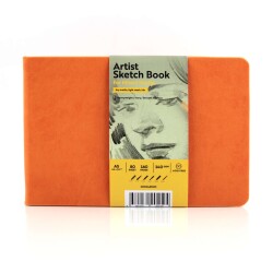 Tigertint Sketch Book Sert Kapaklı Eskiz Defteri 140 gr Yatay A5 80 yp Turuncu - 3