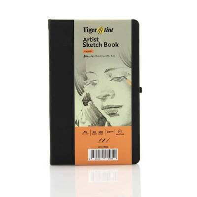 Tigertint Sketch Book Sert Kapaklı Eskiz Defteri 90 gr A5 80 yp Siyah - 1