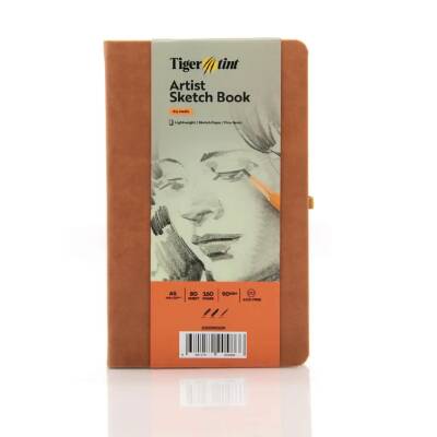 Tigertint Sketch Book Sert Kapaklı Eskiz Defteri 90 gr A5 80 yp Taba - 2