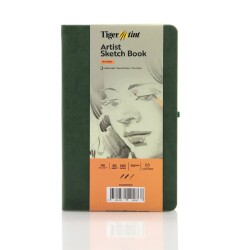 Tigertint Sketch Book Sert Kapaklı Eskiz Defteri 90 gr A5 80 yp Yeşil - 2