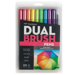 Tombow Dual Brush Pen 10 RENK SET BRIGHT - 1