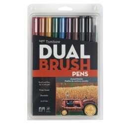 Tombow Dual Brush Pen 10 RENK SET MUTED - 1