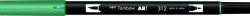 Tombow Dual Brush Pen Grafik Çizim Kalemi 312 Holly Green - 1