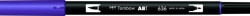 Tombow Dual Brush Pen Grafik Çizim Kalemi 636 Imperial Purple - 1