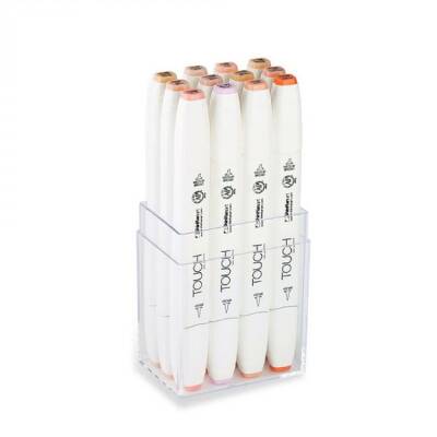 Touch Twin Brush Marker 12 Renk Set TEN RENKLERİ - 1