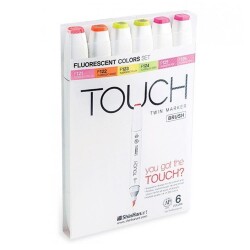 Touch Twin Brush Marker 6 Renk Set FLORASAN RENKLER - 1