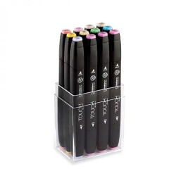 Touch Twin Marker 12 Renk Set PASTEL RENKLERİ - 1