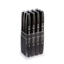 Touch Twin Marker 12 Renk Set SOĞUK GRİLER - 1