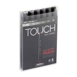 Touch Twin Marker 6 Renk Set GRİ TONLARI - 1
