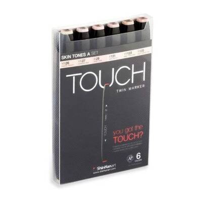 Touch Twin Marker 6 Renk Set TEN RENKLERİ A - 1