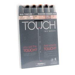 Touch Twin Marker 6 Renk Set TEN RENKLERİ B - 1