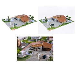 Üç Boyutlu Ahşap Villa Puzzle Ekonomik Paket 1/100 - 1