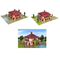 Üç Boyutlu Yazlık Köşk Puzzle Ekonomik Paket 1/100 - Eshel