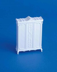 Üç Kapılı Gül Dizaynlı Dolap 1/25 1 Adet - Eshel