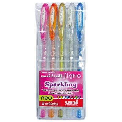 Uni-ball Signo Sparkling 1.0 Jel Kalem 5'li Set - 1