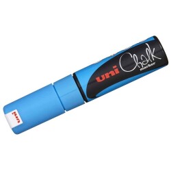 Uni Chalk 8 mm Kesik Uç Su Bazlı Sıvı Tebeşir Kalemi A.Mavi - 1