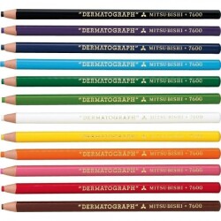 Uni Dermatograph Kalemi 12'li Karışık Renk - 1