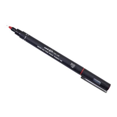 Uni Pin 0.1 Teknik Çizim Kalemi Kırmızı - 1