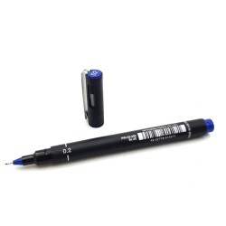 Uni Pin 0.2 Teknik Çizim Kalemi Mavi - 1