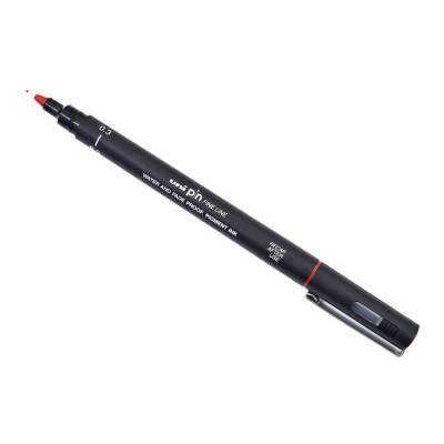 Uni Pin 0.3 Teknik Çizim Kalemi Kırmızı - 1
