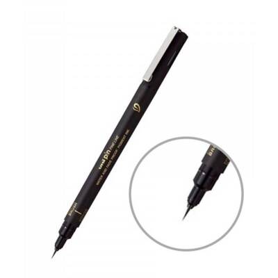 Uni Pin Brush Extrra Fine İnce Fırça Uçlu Kalem Siyah - 1