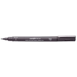 Uni Pin Brush Fırça Uçlu Çizim Kalemi Koyu Gri - 1