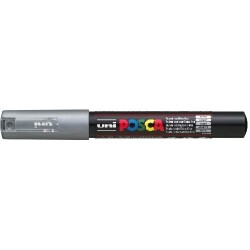 Uni Posca PC-1M Boyama Markörü 0.7 mm METALİK GÜMÜŞ - 1