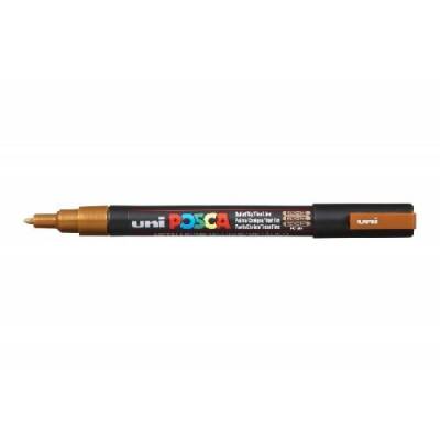 Uni Posca PC-3M Boyama Markörü 0.9-1.3 mm METALİK BRONZ - 1