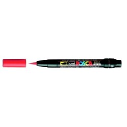 Uni Posca PCF-350 Boyama Markörü 1-10 mm Fırça Uç KIRMIZI - 1