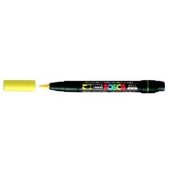 Uni Posca PCF-350 Boyama Markörü 1-10 mm Fırça Uç SARI - 1