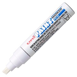 Uni PX-30 Paint Marker 4.0-8.5mm Kesik Uç Boyama Markörü Beyaz - 1