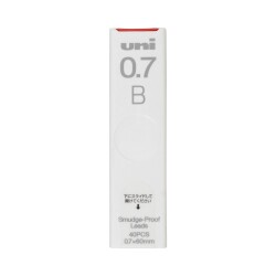 Uni Smudge Proof Versatil Kalem Ucu 0.7 mm B 40'lı Tüp - 1